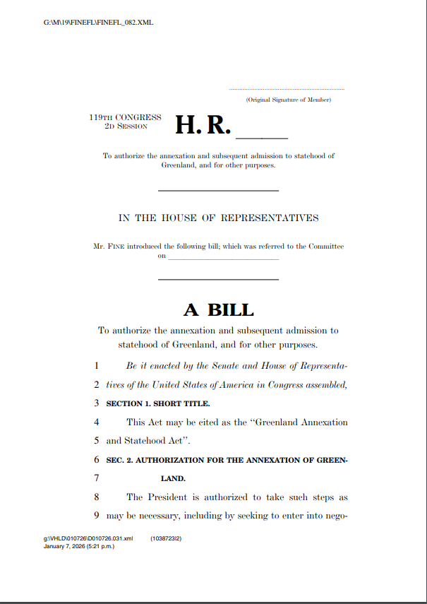 В Конгресс США внесли законопроект об "аннексии Гренландии"